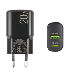 Мережевий зарядний пристрій Winso Pro PD20W USB-C+USB-A чорний