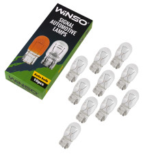 Лампа накаливания Winso 12V W21W 21W W3x16d, 10шт