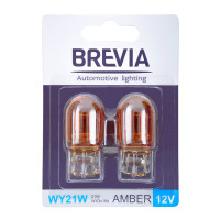 Лампа накаливания Brevia WY21W 12V 21W WX3x16d AMBER B2, 2шт