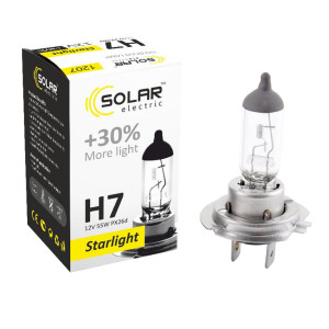 Галогеновая лампа Solar H7 12V 55W PX26d Starlight +30% 1207