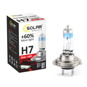Галогеновая лампа Solar H7 12V 55W PX26d Starlight +60%, SET