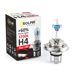 Галогеновая лампа Solar H4 12V 60/55W P43t-38 Starlight +60% 1234