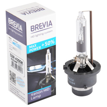 Ксеноновая лампа Brevia D2R +50%, 4300K, 85V, 35W PK32d-3, 1шт