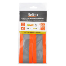 Светоотражающая повязка Beltex оранжевая день/ночь S 30-35см