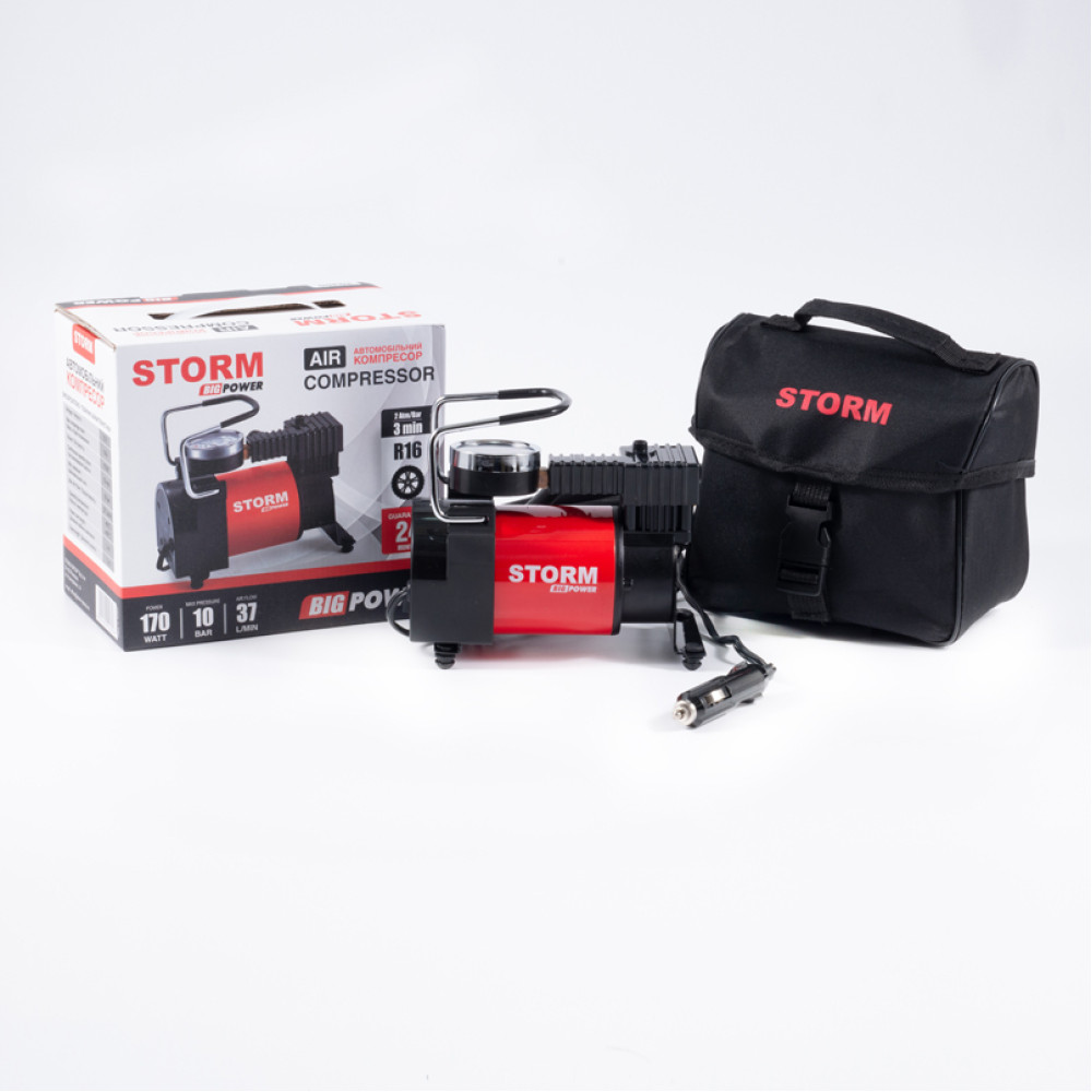 Компресор автомобільний Storm Big Power 10 Атм 37 л/хв 170 Вт