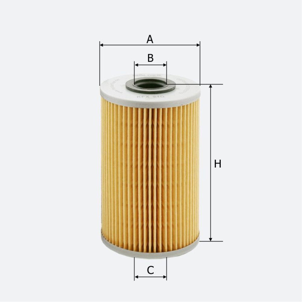 Фільтр паливний Molder Filter KFX 94D (WF8301, KX204D, P726X)