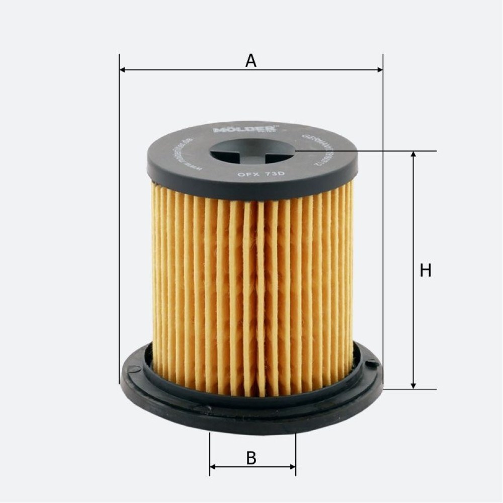 Фільтр паливний Molder Filter KFX 73D (WF8315, KX183D, PU731X)