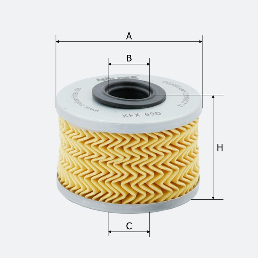 Фільтр паливний Molder Filter KFX 69D (WF8014, KX79D, P7161X)