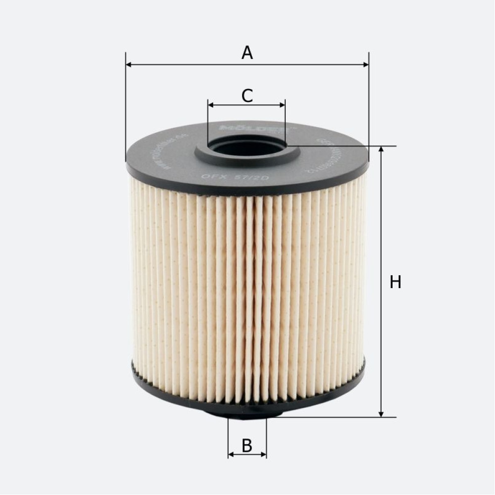 Фільтр паливний Molder Filter KFX 57/2D (95021E, KX67/2DEco, PU10461X)