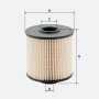 Фільтр паливний Molder Filter KFX 57/2D (95021E, KX67/2DEco, PU10461X)