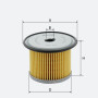 Фільтр паливний Molder Filter KFX 53/1 (WF8021, KX63/1, P716)