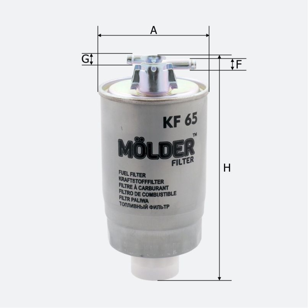 Фільтр паливний Molder Filter KF65 (WF8045, KL75, WK8424)