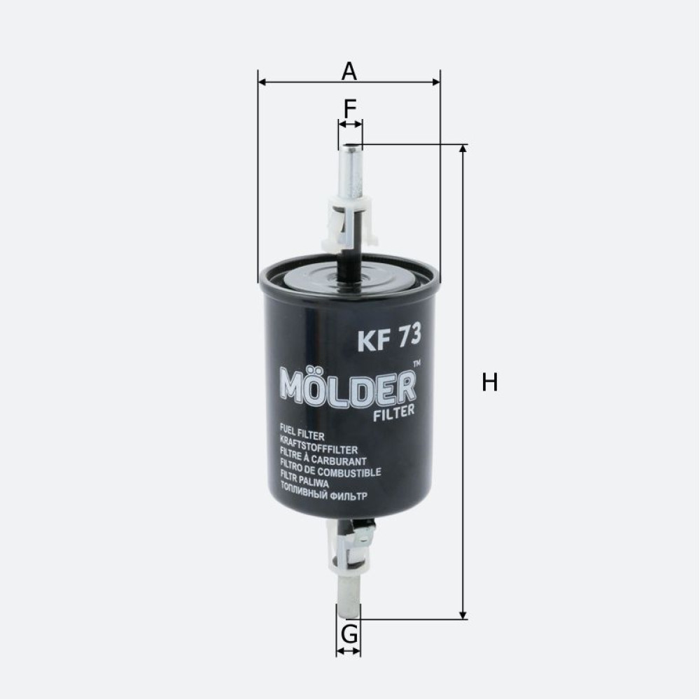 Фільтр паливний Molder Filter KF 73 (WF8101, KL83, WK512)