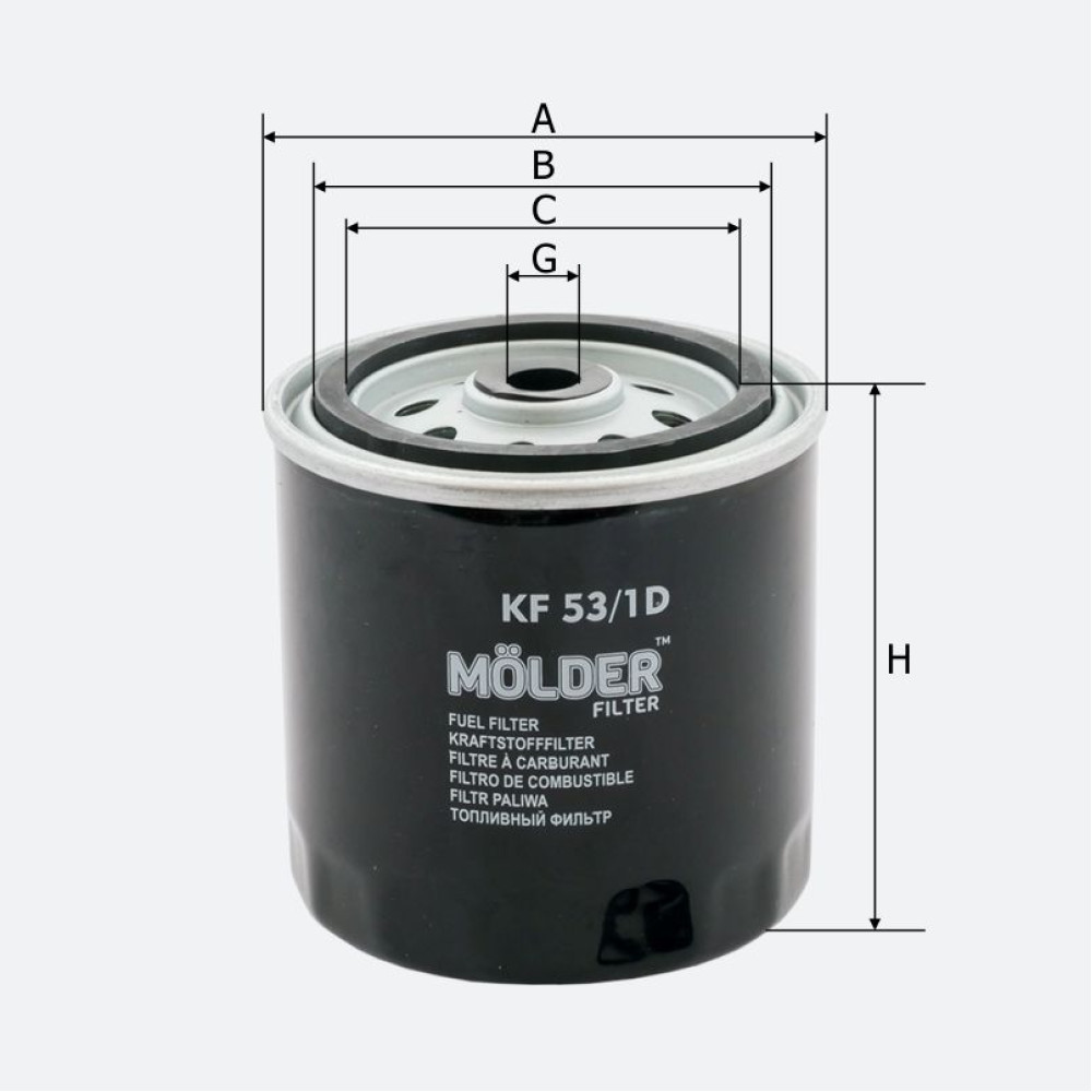 Фільтр паливний Molder Filter KF 53/1D (WF8048, KC63/1D, WK8173X)