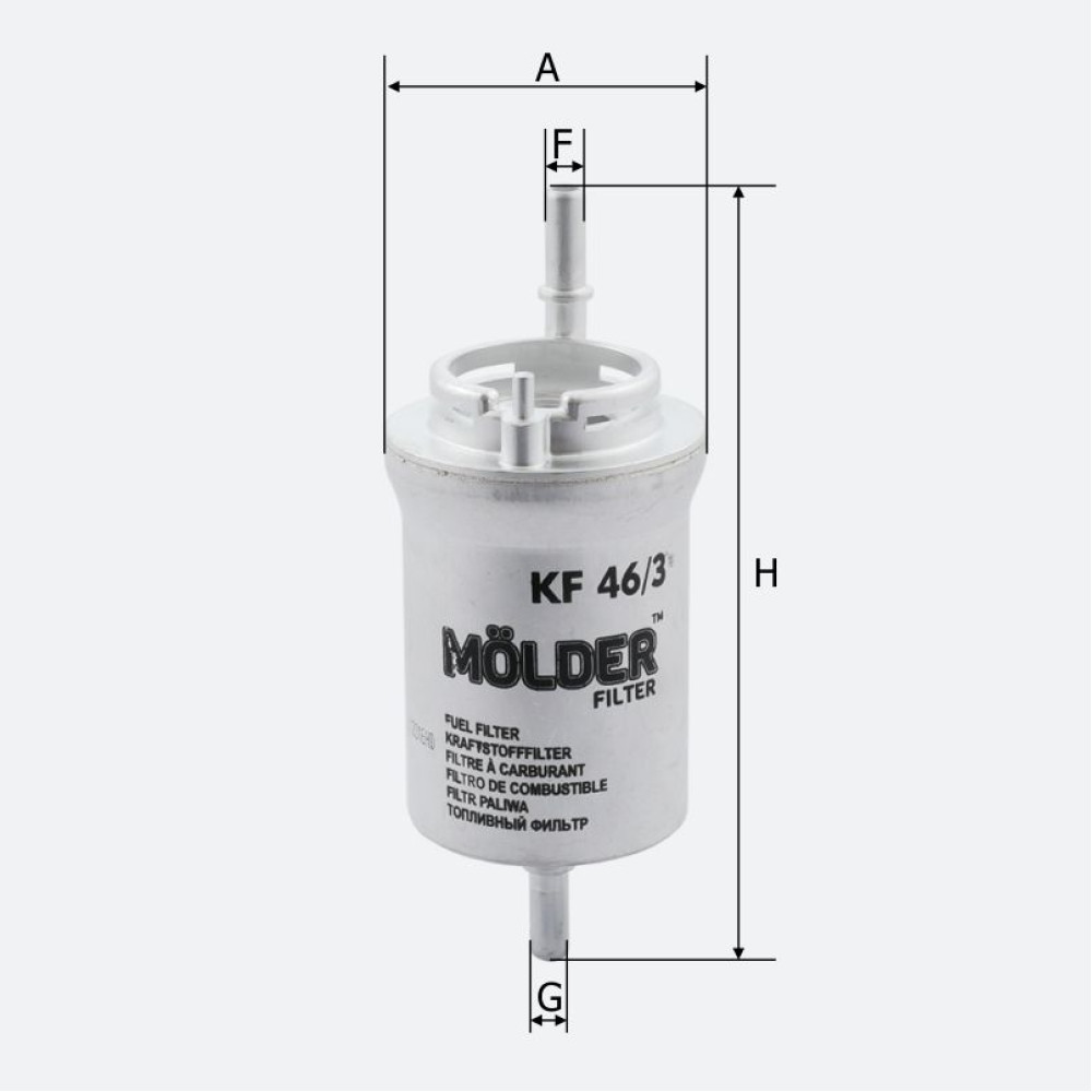 Фільтр паливний Molder Filter KF 46/3 (WF8317, KL156/3, WK692)