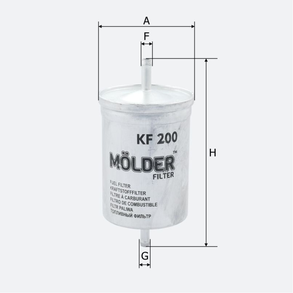 Фільтр паливний Molder Filter KF 200 (WF8040, KL2, WK830)