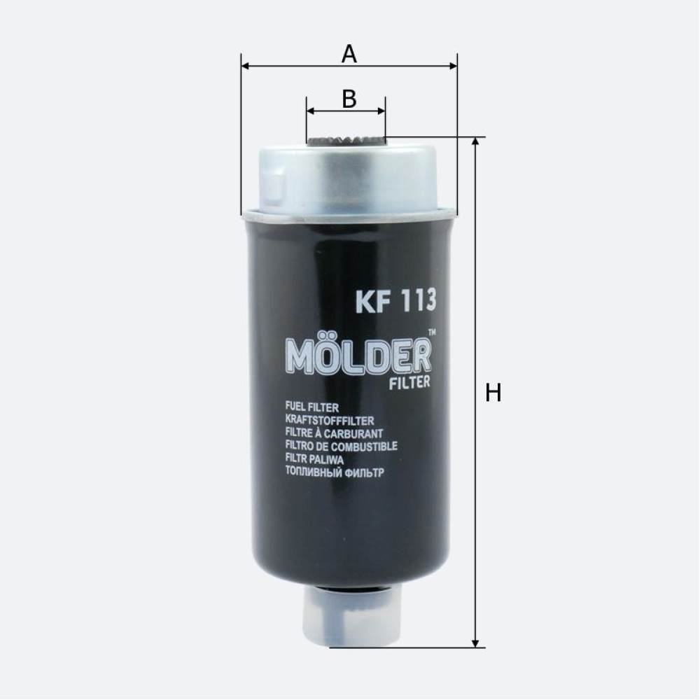 Фильтр топливный Molder Filter KF 113 (WF8371, KC223, WK8158)