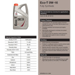 Моторное масло Comma ECO-T 0W-16 5л