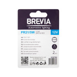 Лампа накаливания Brevia PR21/5W 12V 21/5W BAW15d красная 2шт