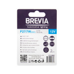 Лампа накаливания Brevia P27/7W 12V 27/7W W2.5x16q прозрачная 2шт
