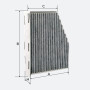 Фільтр салону Molder Filter LKX 71 (WP9147, LAK181, CUK2939)