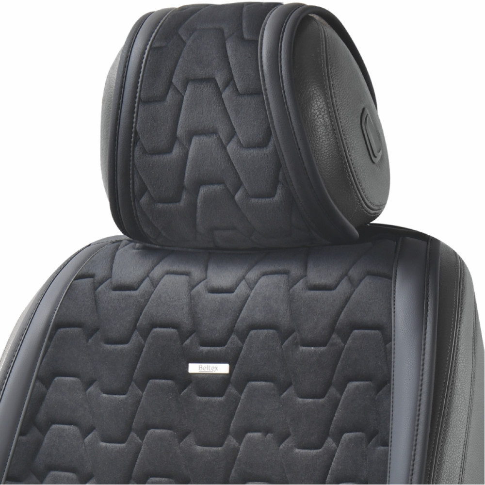 Комплект премиум накидок для сидений BELTEX Chicago, black