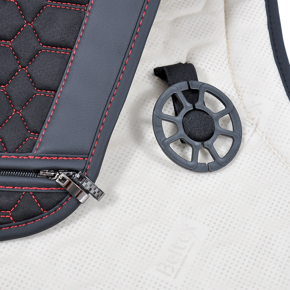 Комплект преміум накидок для сидінь BELTEX Monte Carlo, black-red