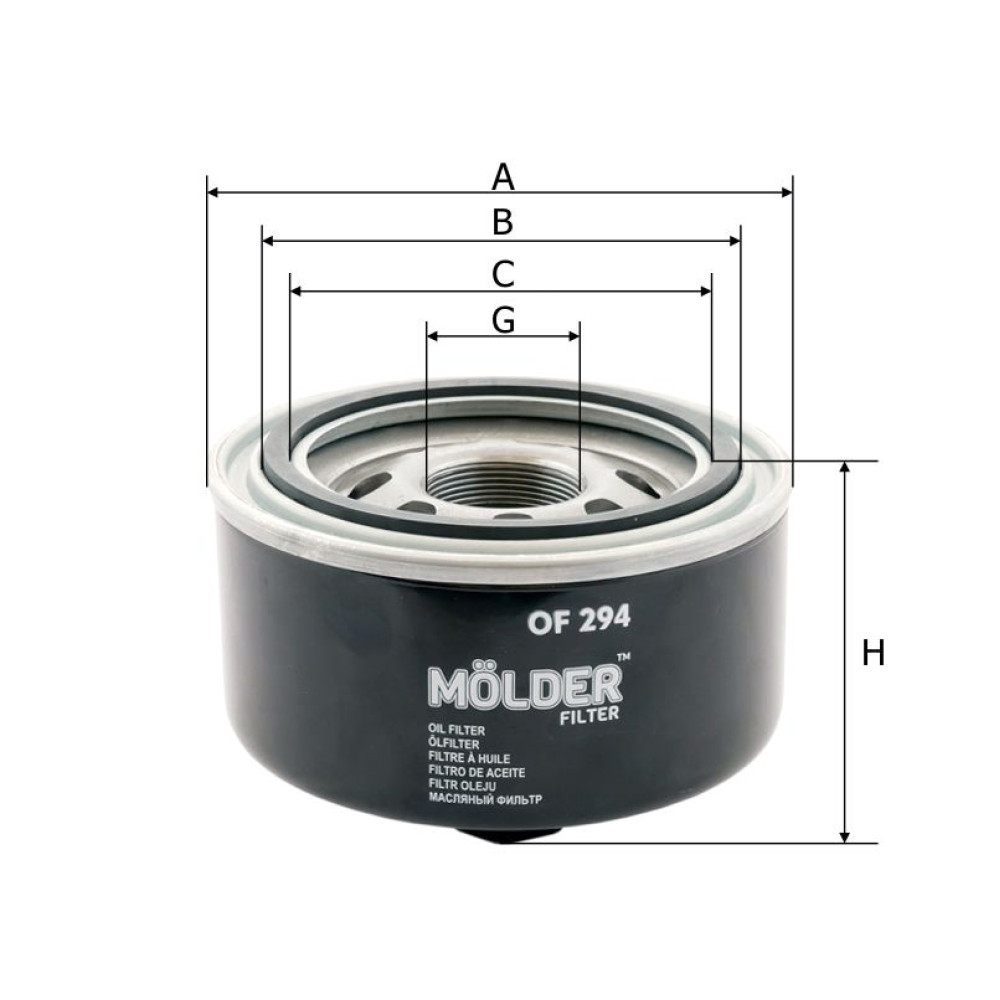 Фільтр масляний Molder Filter OF 294 (WL7414, OC404, W1323)