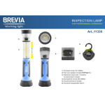 Фонарь инспекционный телескопический Brevia LED 3W COB+1W LED+8LED кемпинг 300lm 2000mAh