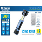 Телескопическая инспекционная лампа Brevia LED 3W COB+1W LED 300lm 2000mAh, Type-C 11340
