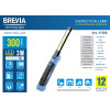 Фонарь инспекционный Brevia LED Ultra-slim 3W COB+1W LED 300lm, 2000mAh, microUSB