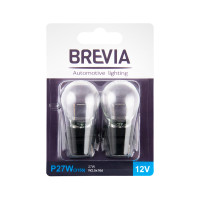 Лампа накаливания Brevia P27W 12V 27W W2.5x16q прозрачная 2шт