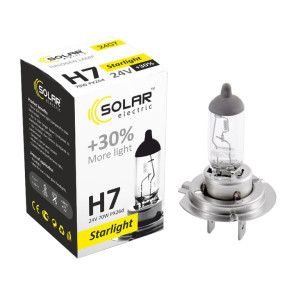 Галогеновая лампа Solar H7 24V 70W PX26d Starlight +30%