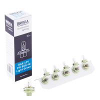 Лампа накаливания Brevia BAX 12V 2W BX8,4d Light Green CP, 10шт