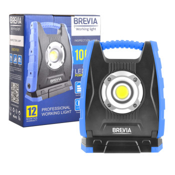 Профессиональная инспекционная лампа Brevia LED 10W COB 1000lm 4400mAh Power Bank, type-C
