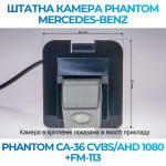 Штатна відеокамера заднього огляду PHANTOM CA-36 CVBS/AHD 1080+FM-113 (Mercedes-Benz)
