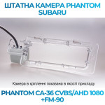 Штатна відеокамера заднього огляду PHANTOM CA-36 CVBS/AHD 1080+FM-90 (Subaru)